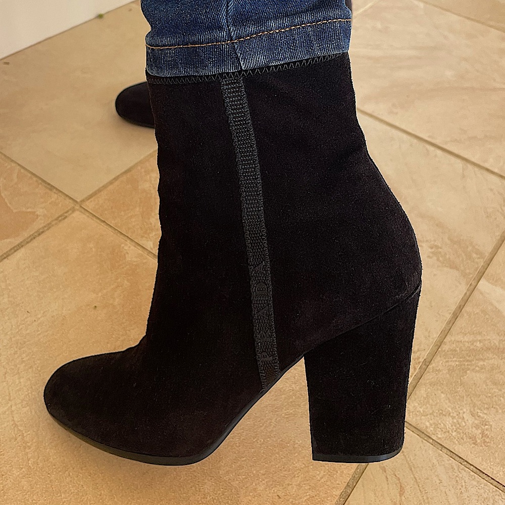 Prada suede booties